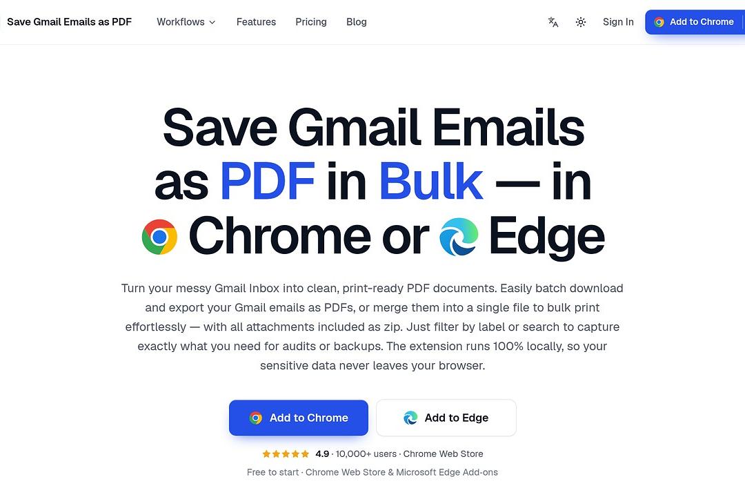 Save Gmail Emails as PDF in Bulk